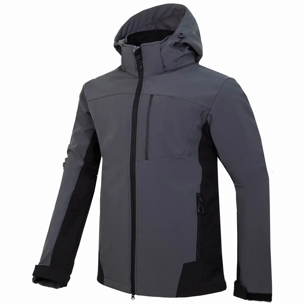 2023 New Mens Outdoor Windbreaker Waterproof Softshell Fleece Jacket 1806