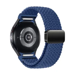 Braided Magnetic Bracelet Smartwatch Strap - Universal Fit, Various Sizes - 4 classic 42mm 46mm (Atlantic Blue)