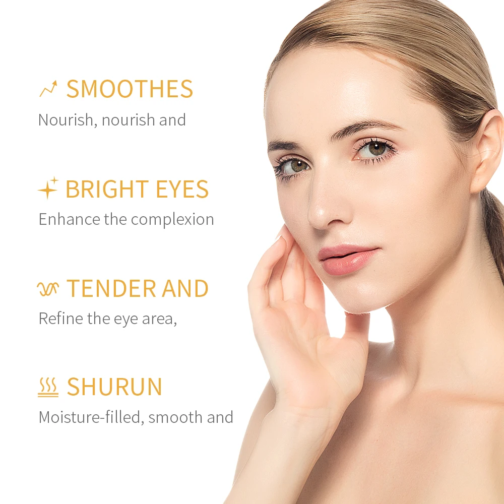 SADOER 24K Golden Eye Cream Anti Dark Circles Wrinkles Moisturizing Hydrating Anti-aging Creams Eyes Skin Care