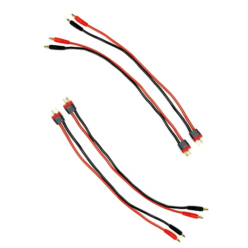 Câble Deans T Plug vers 4mm Banane 14AWG 30cm Lot 1/2