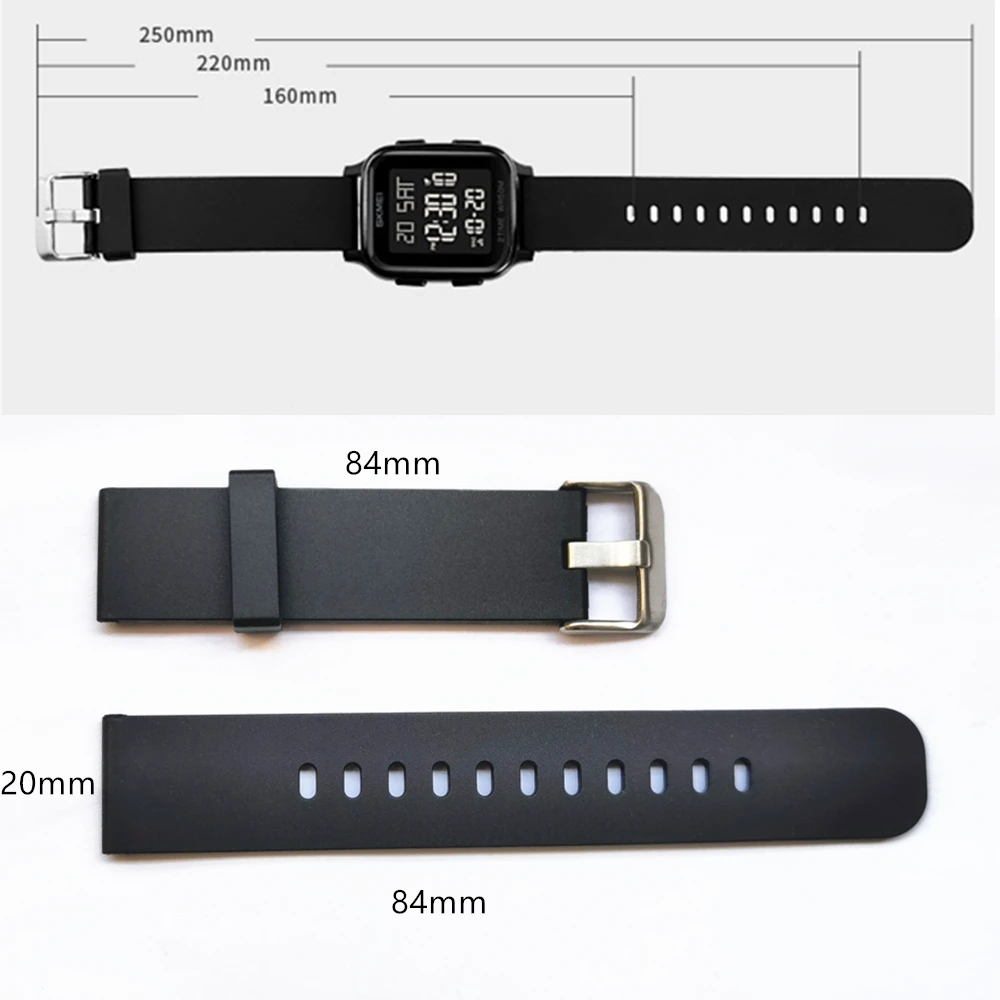 Skmei Sports Watch Accessories Set: Adjustable Plastic Wristband Replacement Strap