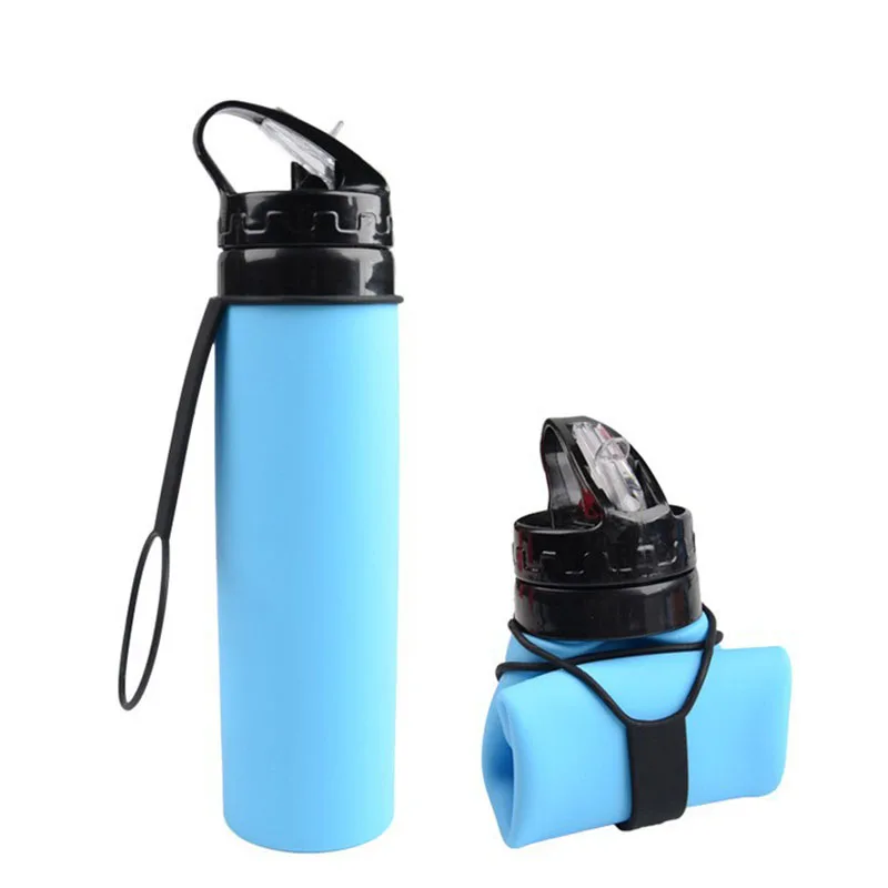 Outdoor Sports Water Bottle Silicone Portable Folding Water Cup Sports Mountaineering Water Cup Anti Drop Water Bottle