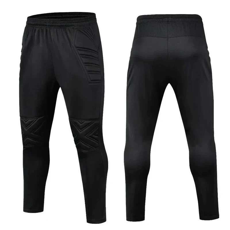 New Men sport Running pants Men's Adult kids boys Soccer Goalkeeper pants Protective Sponge Leg football Training trousers