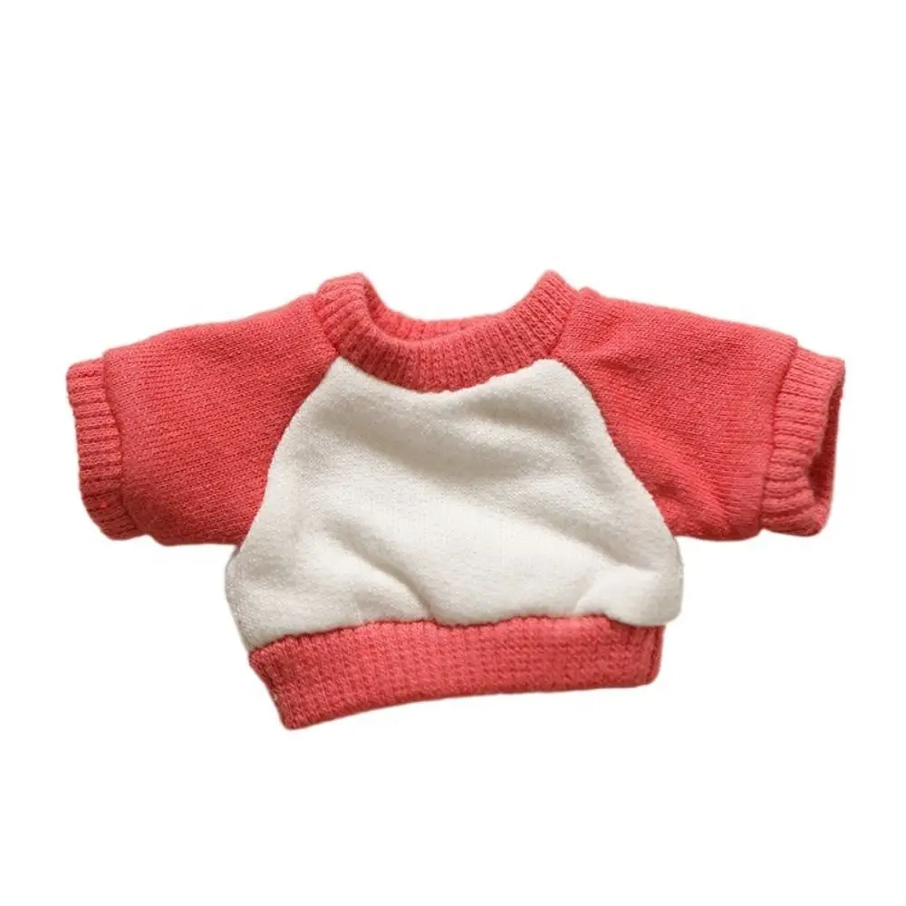 Cotton Doll Clothes Undershirt Solid Color Hoodie Plush Doll Clothes 15cm Doll Accessories High Quality