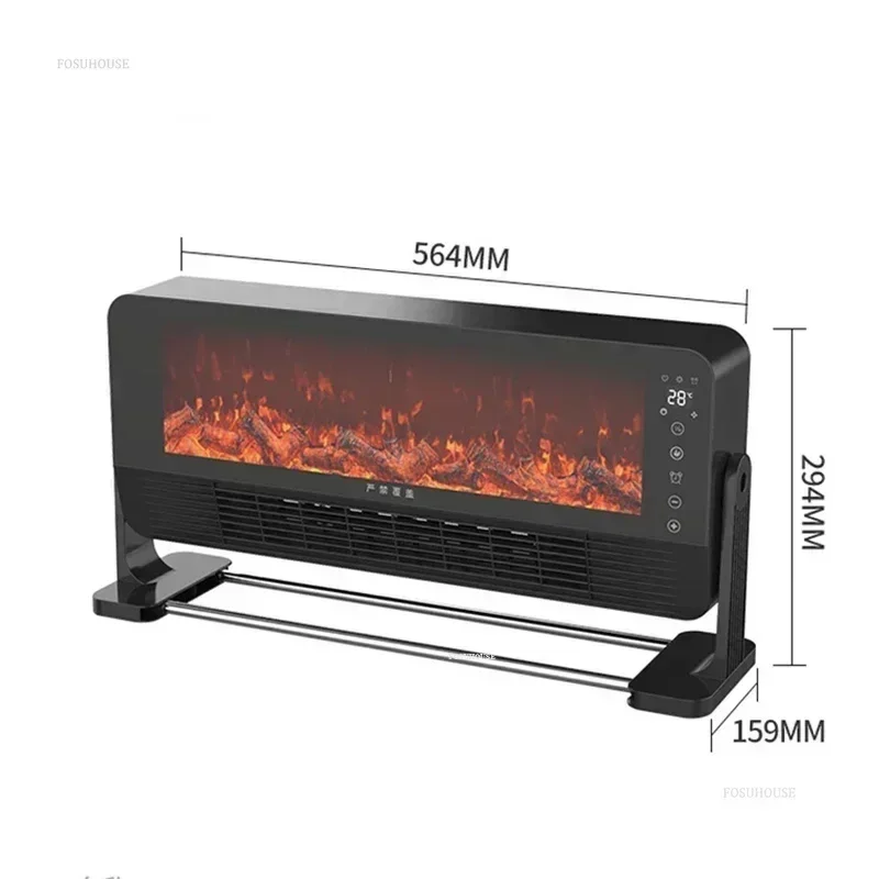 Modern Fireplace Heater Warm Fan Floor Wall-Mounted Simulation Flame Remote Control Electric Fireplace Desktop Blowing Heat