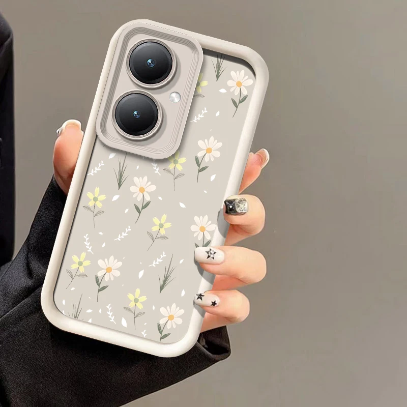 Vibrant Daisies Shockproof Silicone Phone Case with Camera Lens Protection