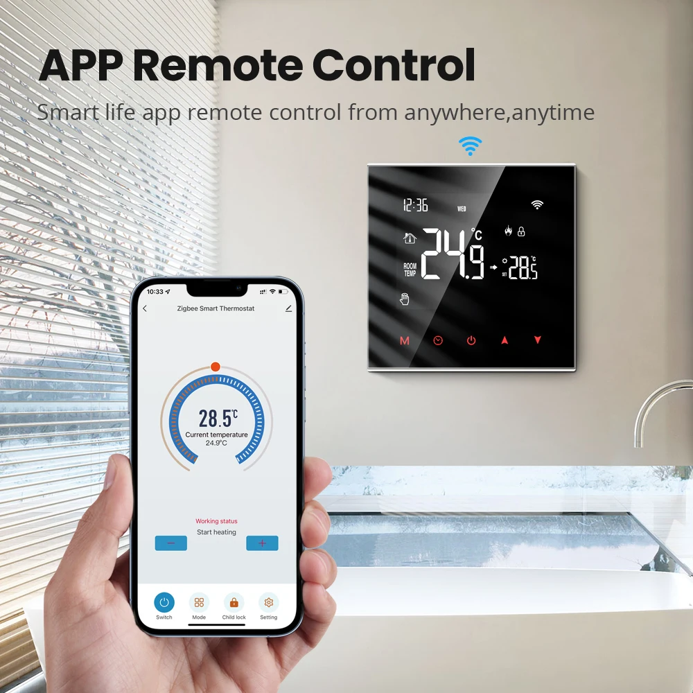 AVATTO Tuya WiFi Thermostat,Zigbee Smart Electric/Water Heating