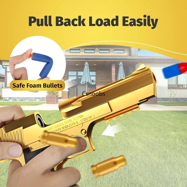 Shell Ejecting Desert Eagle Toy Gun Educational Toy Soft Bullet Blaster for Boys Adults Airsoft Pistol Children Birthday Gift 2