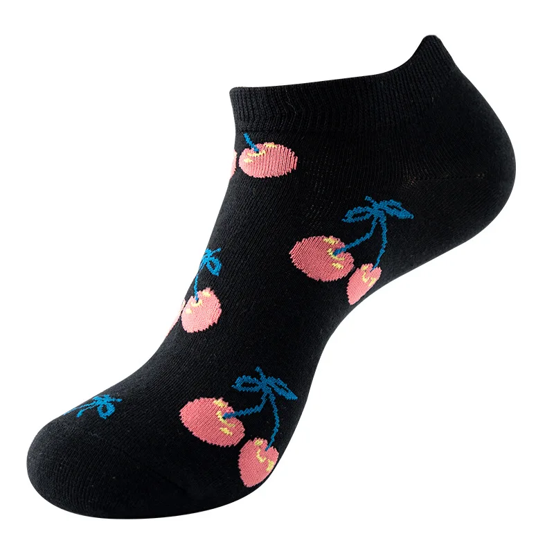 Men's Novelty High-Quality Geometric Fruit and Sushi Patterned Fashion Socks