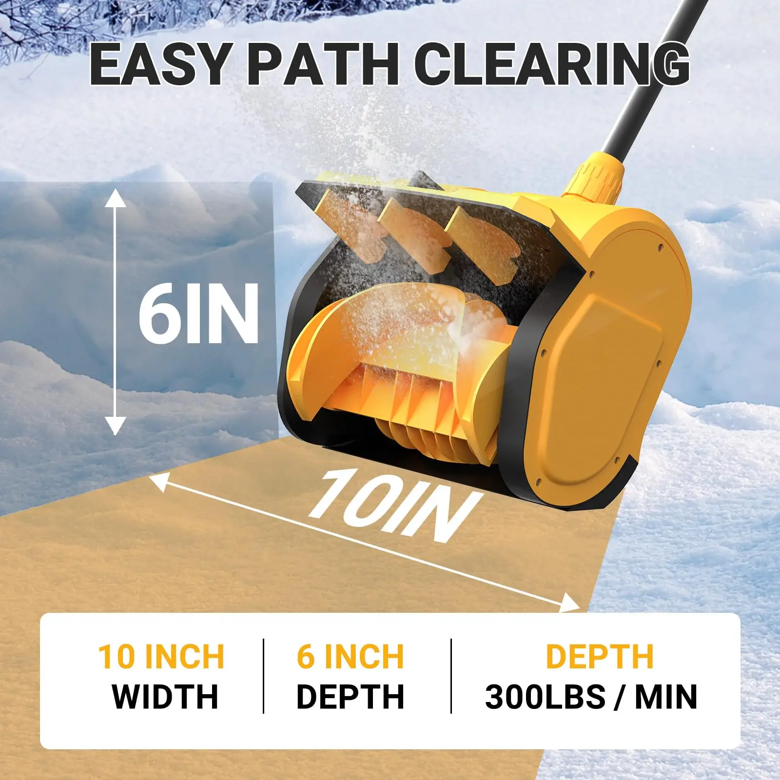 Power tools Electric Snow removal machine Snow blower sweeper outside Snow plow