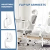 JHK Mesh Ergonomic Office Computer Desk Chair Flip-up Arms Adjustable Headrests Comfortable Lumbar Support For Home Office 5