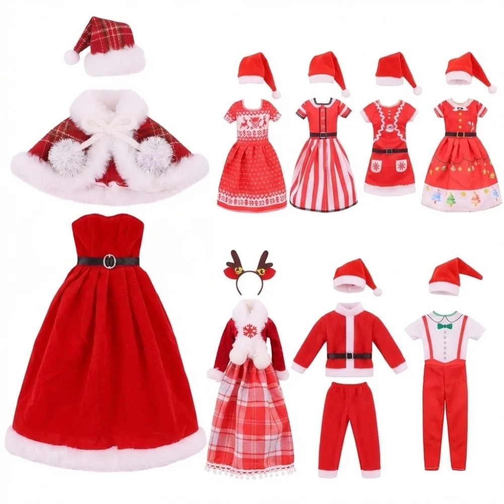 Set Di 2 Vestiti Per Bambola 17 Cm - Maglia Rossa E Pantaloni Verdi - Divisa Da Calcio In Miniatura