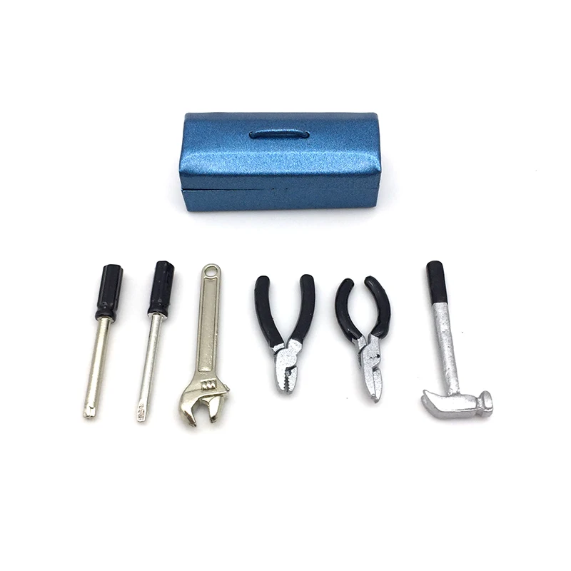 Mini Hammer Key Wooden Toolbox Accessories Set für 1/10 RC SCX10 D90 D110 TRX-4 