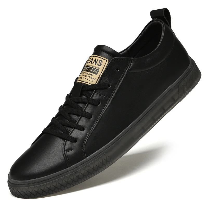 

Fashion High Quality Mens Breathable Sneakers Luxury Comfy Non-slip Board Flat Shoes Men Sneakers Genuine Leather Casual Shoes