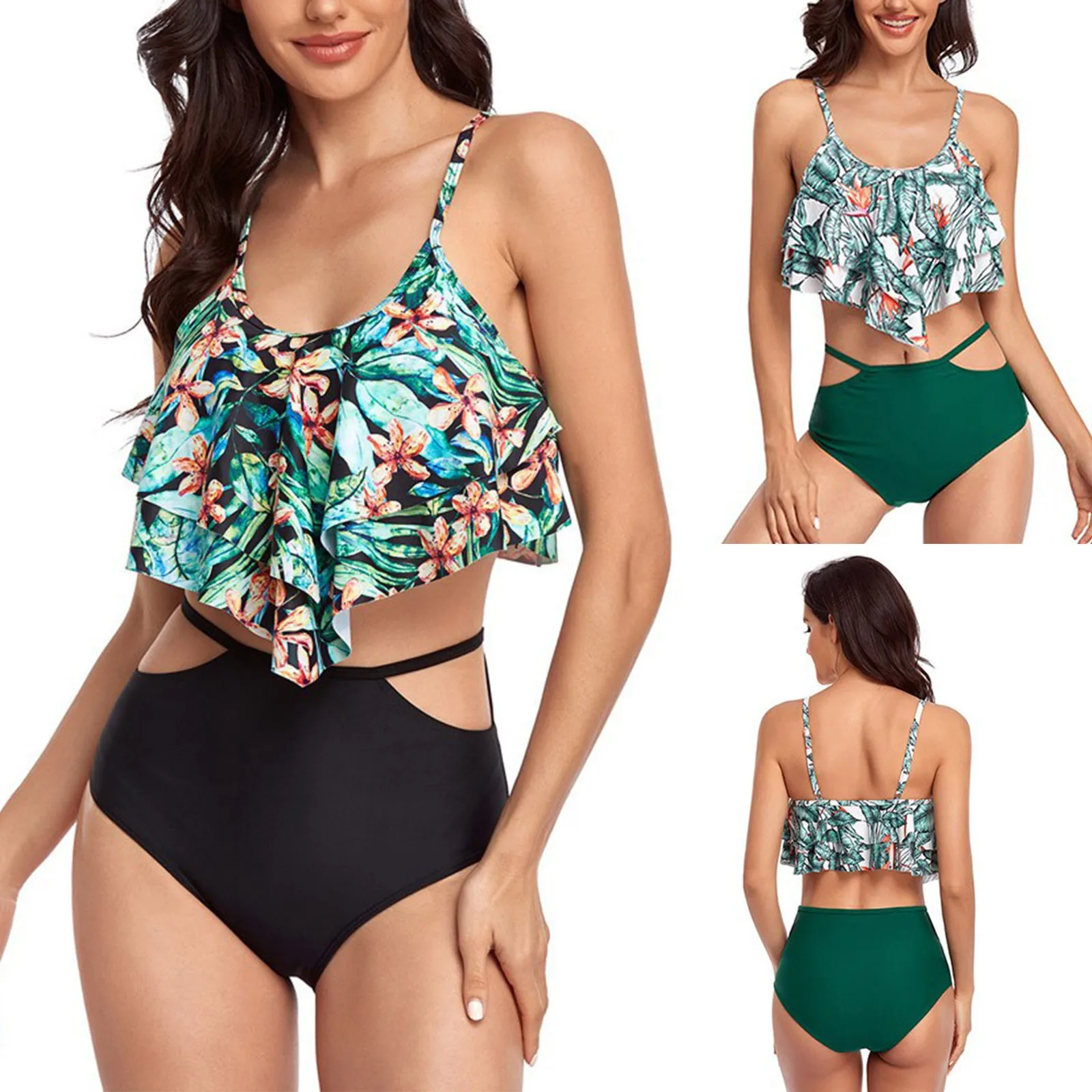 

Женские Спортивные Повседневные купальники 2023, бикини из двух частей размера Xxl, женское бикини с высокой талией, купальные костюмы для женщин