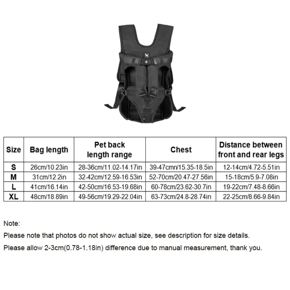 Hands Free Pet Front Backpacks Oxford Adjustable Dog Carrier Backpacks Breathable Puppy Carring Bags Dog Outgoing Bag Outdoor