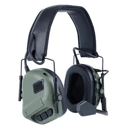 Airsoft-auriculares tácticos plegables con micrófono, cascos militares, protección auditiva para caza