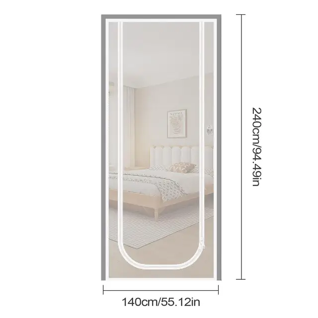 Cat Screen For Doorway Mesh Cat Door With Double Zipper Closure Escape Proof Screen Gate To Keep Pets In For Bedroom Kitchen 6