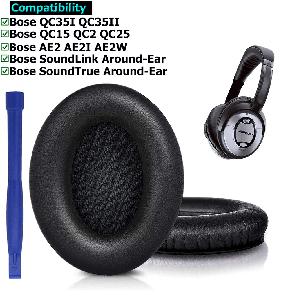 2 Pieces Memory Foam Kit Ear Cover For Bose Quietcomfort 2,qc2,quiet Comfort  15,qc15,qc25,ae2,ae2i,ae2w,around Ear Headphone - Protective Sleeve -  AliExpress
