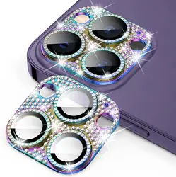 Premium Full Cover Tempered Glass Camera Lens Protector - iPhone 12 Pro Max (Glitter Colorful)