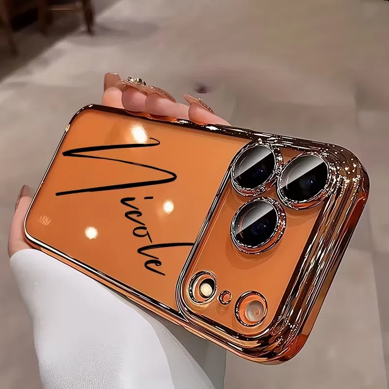 Personalized Customized Name Personalized Plating Transparent TPU Phone Case for thumbnail 8