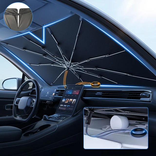 Car Windshield Sunshade Umbrella UV Windshield Cover Foldable Car