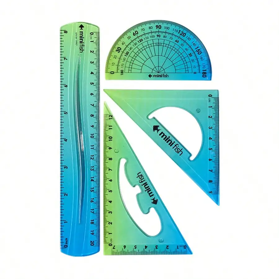 20cm 그라데이션 옴브레 스타일 소프트 자, 센티미터와 인치로 길이를 측정 가능, 학생 및 학교용으로 적합