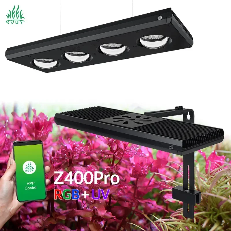 Luz LED WEEK AQUA Z400 PRO | Espectro completo RGB + UV, controle