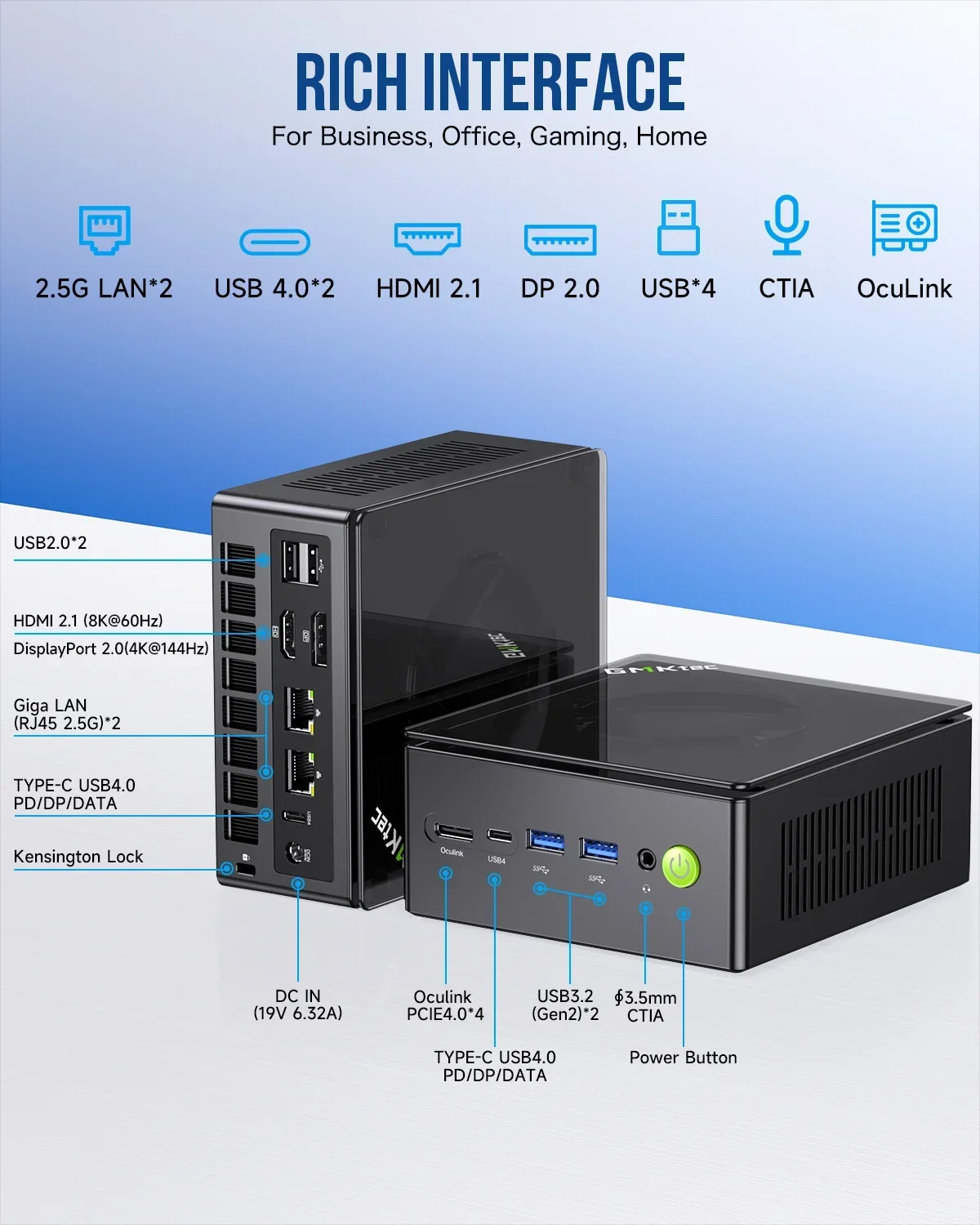 Mini PC GMKtec K8 Plus Ryzen 7 8845HS