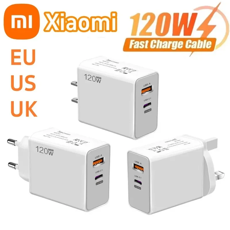 Xiaomi 120w Fast Charger USB C Charger Adapter PD USB Mobile phone Charger For Iphone Huawei Laptop Tablet Macbook charger adapter battery charger fast charger power supply adapter battery charger adapter