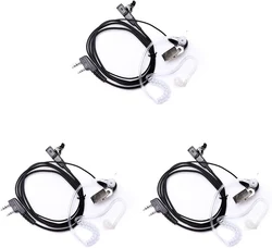 Hands - Free Walkie Talkie Communication Headset with Mic and Secret Acoustic Tube (3pcs)
