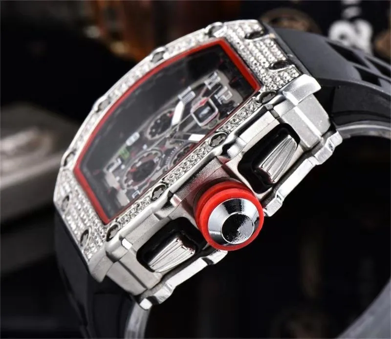 2022 diamond RM Luxury Quartz Watches Mens Automatic Watch Men's Designer Wrist wacth Water Resistant Reloj Hombre