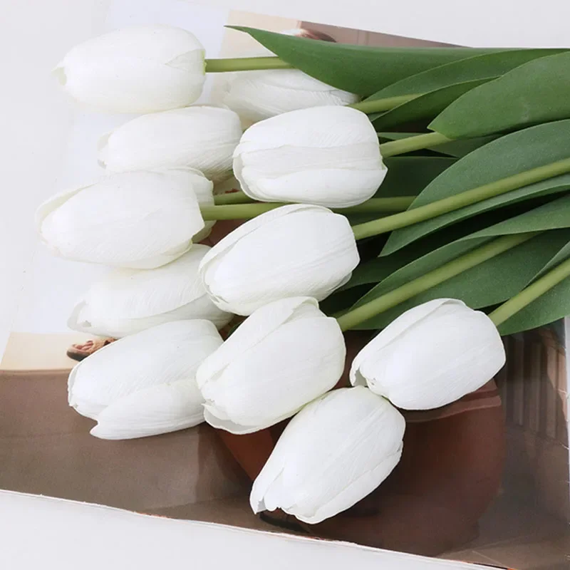 

7-Pack Latex Tulip Artificial Flowers Real Touch Tulips Fake Flowers Wedding Bouquet Home Decoration Photography Props