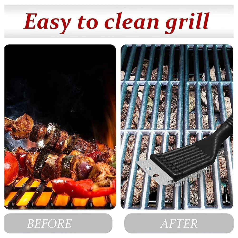 Barbecue Cleaning Tools 6/1pcs Barbecue Cleaning Brush 8" Stainless Steel Wire Bristles For Various Grills Charcoal Porcelain Home Party Accessories grill brush cleaning brushes