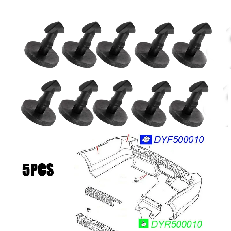 5Pc Per Land Range Rover Sport Discovery Sport 3 4 Lr2 Lr3 Lr4 Freelander 2 Paraurti Posteriore Turn Lock Twist Clips Tow Eye Cover