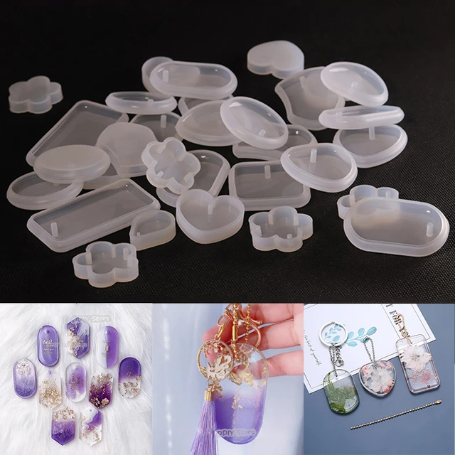 10pcs Bookmark Resin Mold Leaves and Heart Resin Bookmark Mold