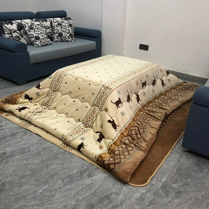 (2 Pz/Set) 190X240Cm Retangle Kotatsu Futon Top & Bottom Set Comforter Per Scaldapiedi Tavolo Coprimaterasso Futon Giapponese