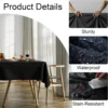 Black Rectangular Tablecloth - 54 x 108 inches - Disposable Tablecloths for Meals, Parties and other Occasions 5