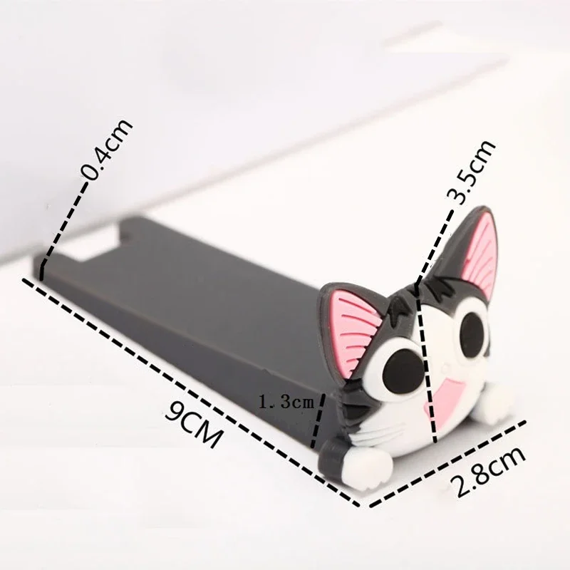 1 Pc Cartoon Animal Silicone Door Stopper Wedge Door Catcher Block Home Office Children Security Card Armor Cat Shape