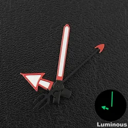 Green C3 Luminous 12.5mm Watch Hands - Premium Watch Accessories and Parts (75 red)