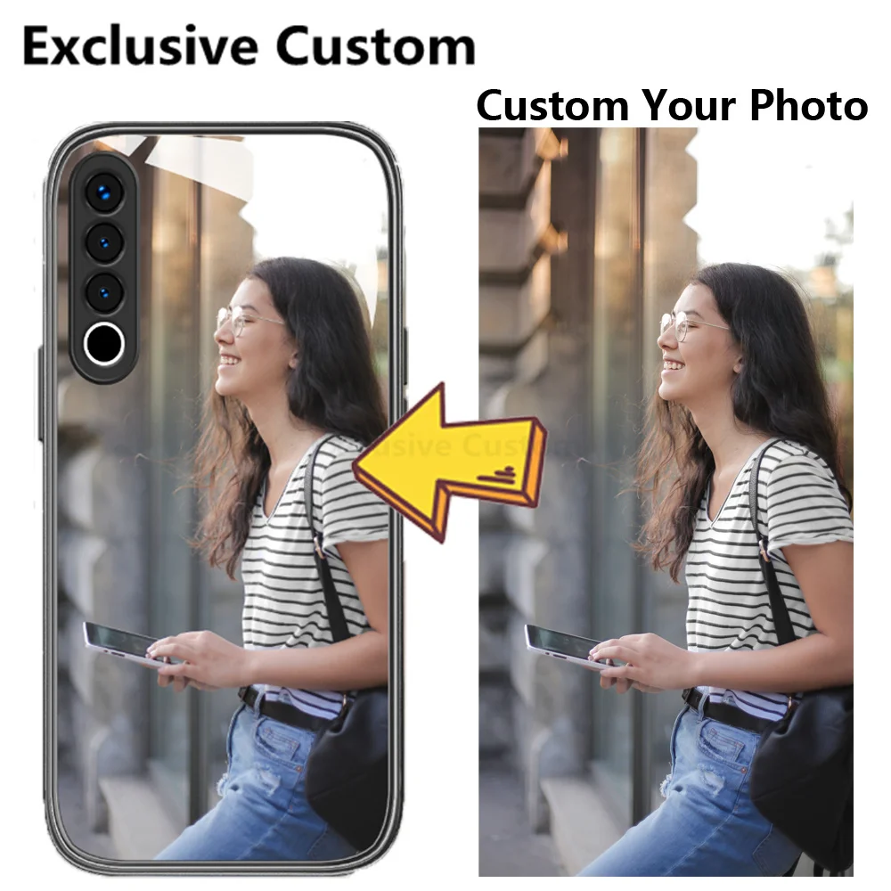 

Exclusive Custom Personalized Glass Phone Case for Samsung A80 A73 A71 A60 A54 A7 A33 5G DIY Cover Customized Design Name Photo