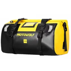 Waterproof Reflective Outdoor Adventure Tail Bag (66L Yellow with logo)