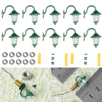 10 Piece Model Wall Lamps LED Street Lamps 1-Flame For H0 Houses Building Set Model Garden Decor Wall Lights Model Accessories 1