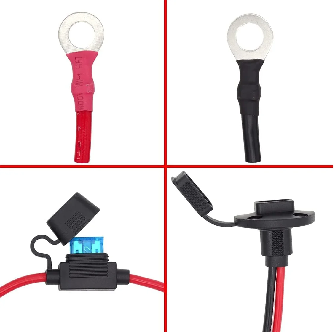 For Starlink Mini Specific Power Cable Waterproof Extension 14AWG Wiring Harness with Automotive Fuse Holder ATC/ATO DC Plug
