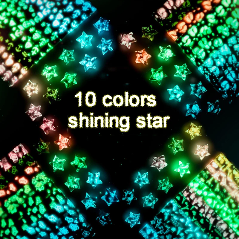 540 Sheets Cartoon Origami Stars Paper Strips Lucky Colorful Star