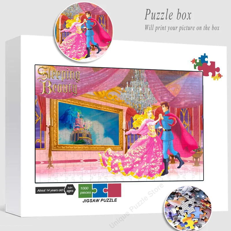 

Disney Anime Sleeping Beauty Puzzle Jigsaw 35/300/500/1000 Pcs Diy Puzzle Educational Diy Large Puzzle Game Toy Manual Toy Gift