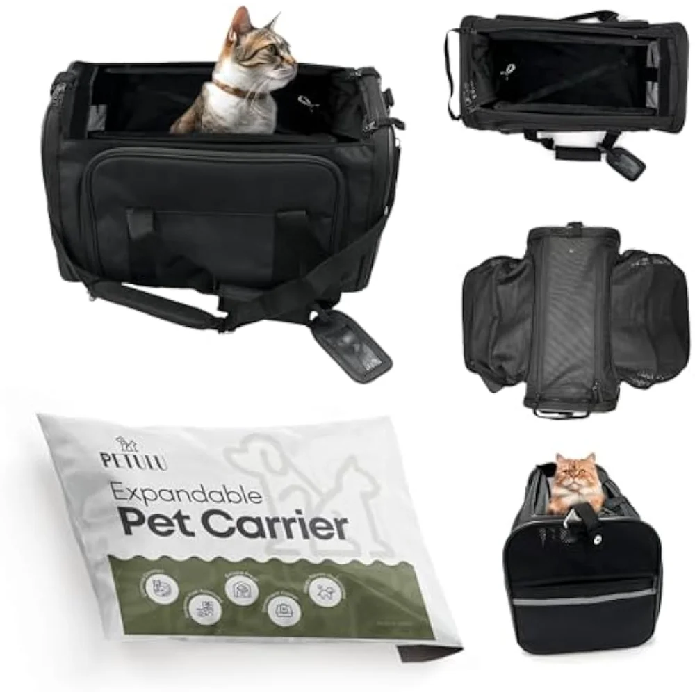 SOUNDY 1 Dog Carrier Cat Carriers Airline Approved Pet Carrier For Small  Medium Dogs Cats Puppies Collapsible Soft Sided Travel Puppy Car