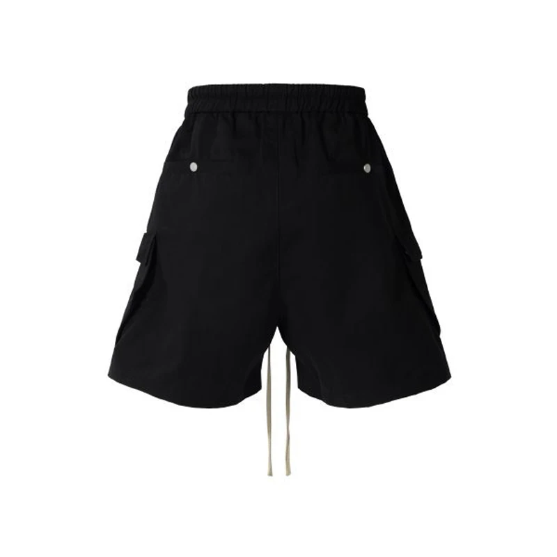 High Quality Luxury Front Zipper Hip Hop Shorts 2024 New Summer Fashion Men Casual Loose Drawstring Shorts 4