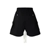 High Quality Luxury Front Zipper Hip Hop Shorts 2024 New Summer Fashion Men Casual Loose Drawstring Shorts 4