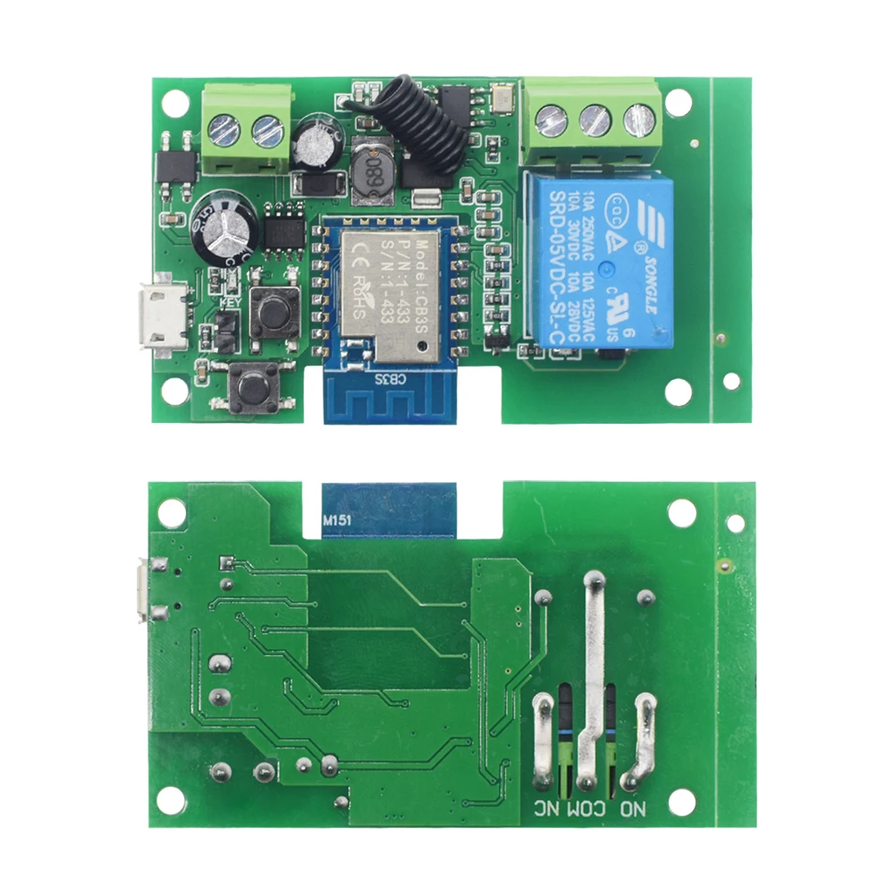 Tuya WiFi Smart Relay Switch USB 5V,DC 7-32V 85-250V 1 CH Jog Self-locking Module Alexa Google Home RF 433MHz Remote Control 5